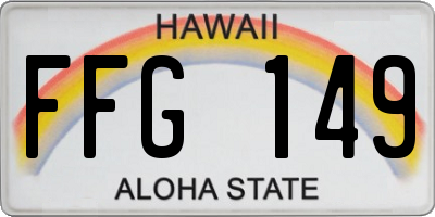 HI license plate FFG149