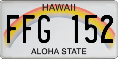 HI license plate FFG152