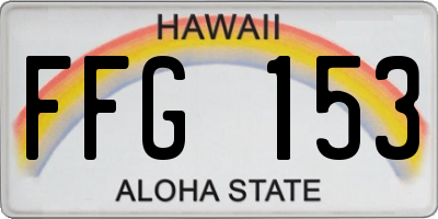 HI license plate FFG153