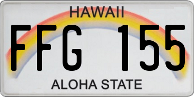 HI license plate FFG155