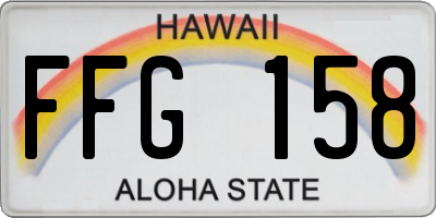 HI license plate FFG158