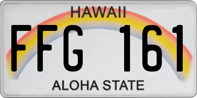 HI license plate FFG161