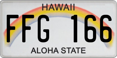 HI license plate FFG166
