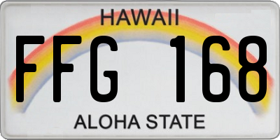 HI license plate FFG168