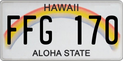 HI license plate FFG170
