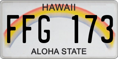 HI license plate FFG173