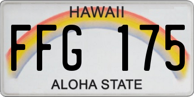HI license plate FFG175