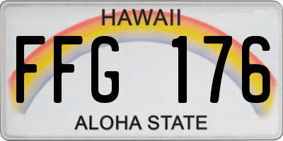HI license plate FFG176