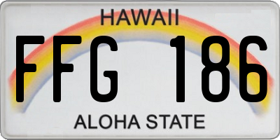 HI license plate FFG186