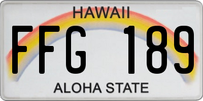 HI license plate FFG189