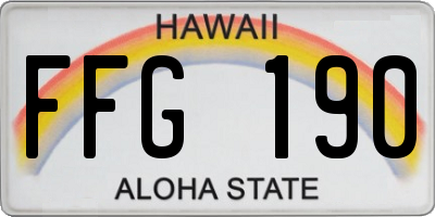 HI license plate FFG190