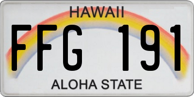 HI license plate FFG191