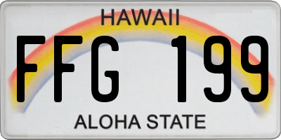 HI license plate FFG199