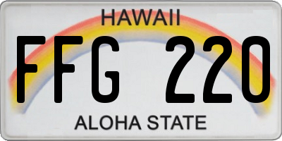 HI license plate FFG220
