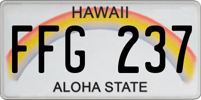 HI license plate FFG237
