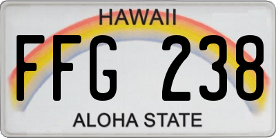 HI license plate FFG238