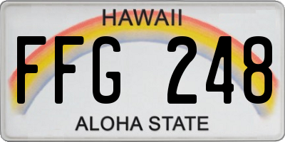 HI license plate FFG248