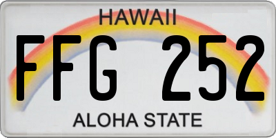 HI license plate FFG252