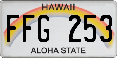 HI license plate FFG253