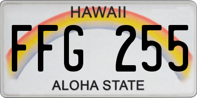 HI license plate FFG255