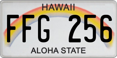 HI license plate FFG256