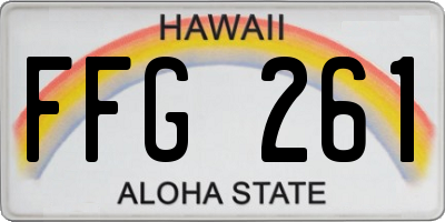 HI license plate FFG261