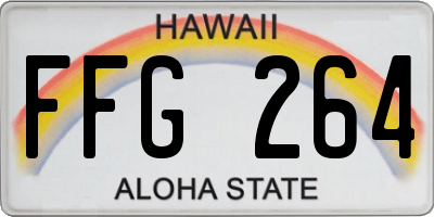 HI license plate FFG264