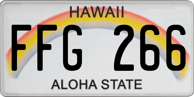 HI license plate FFG266