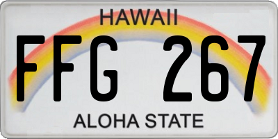 HI license plate FFG267