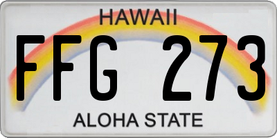 HI license plate FFG273