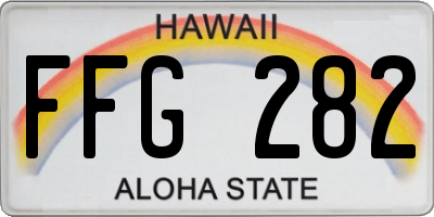 HI license plate FFG282