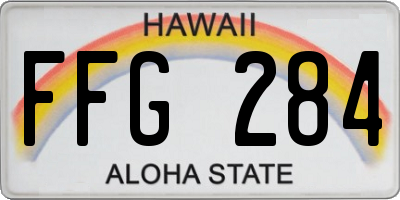 HI license plate FFG284