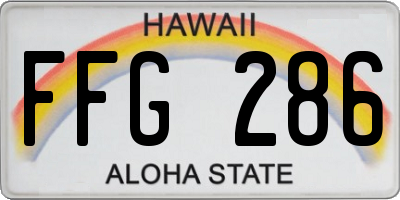 HI license plate FFG286