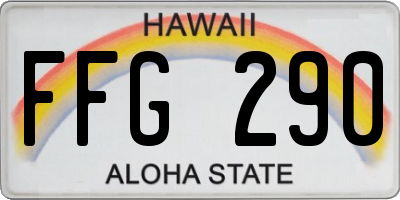 HI license plate FFG290