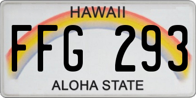 HI license plate FFG293