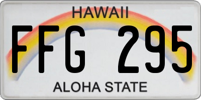 HI license plate FFG295