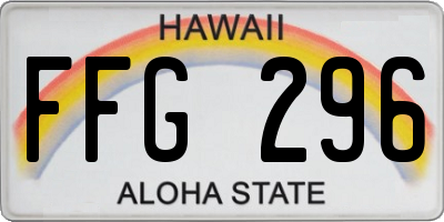 HI license plate FFG296