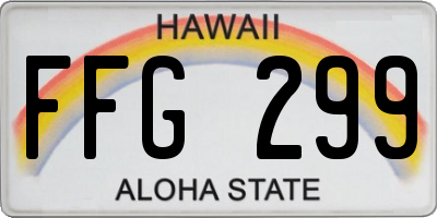 HI license plate FFG299