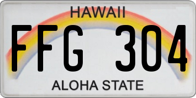 HI license plate FFG304