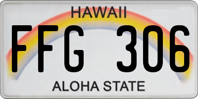 HI license plate FFG306