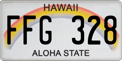 HI license plate FFG328