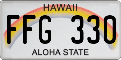 HI license plate FFG330