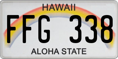 HI license plate FFG338