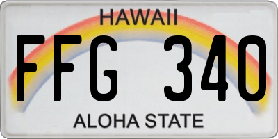 HI license plate FFG340