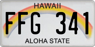 HI license plate FFG341