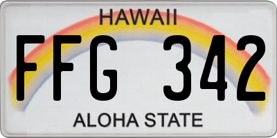 HI license plate FFG342