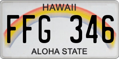 HI license plate FFG346