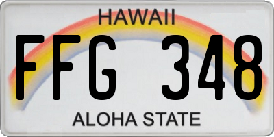 HI license plate FFG348