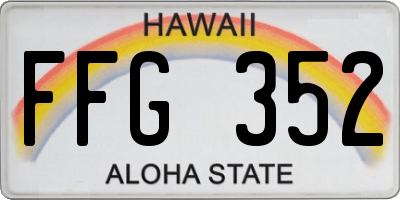 HI license plate FFG352