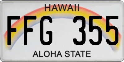 HI license plate FFG355